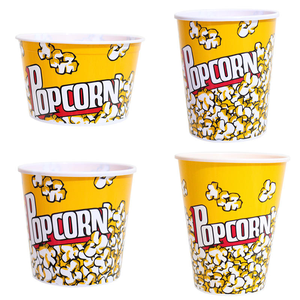 Gobelet à popcorn de supermarché, diamètre 110 mm, pliable, emballage personnalisé en papier pour popcorn, gobelet de rangement - Product Image 5