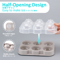 Paquete de 3 Moldes para Hacer Bolas de Hielo, Reutilizables, de Silicona, Fáciles de Desmoldar, Moldes Redondos para Cubitos de Hielo con Embudo