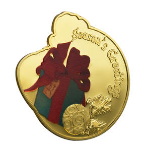 Stok tradisional berlapis emas Santa Claus Natal koin peringatan selamat & Musim salam liburan koleksi - Product Image 3