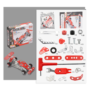 Jouet de construction <span class=keywords><strong>en</strong></span> métal, <span class=keywords><strong>puzzle</strong></span> DIY, voiture de course à construire, jouet à visser pour enfants, jeu d'intérieur - Product Image 4