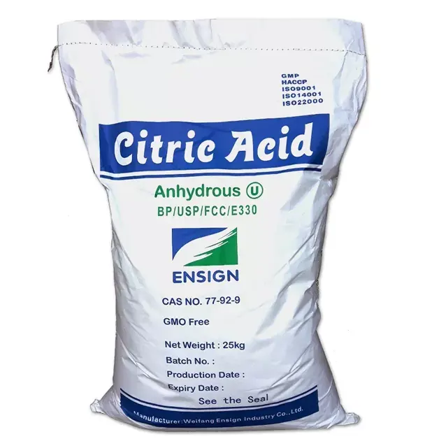 Citric Acid anhydrous Ensign Food Grade Citric Acid China Price