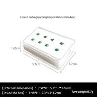 Boîte de présentation en plastique PS transparent écologique pour pierres précieuses - Étui de rangement transparent anti-poussière avec logo personnalisé, carré 2MM