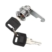 5/20 Ensembles de serrures à came argentées pour armoire, cylindre métallique avec 2 clés 16MM/20MM/25MM/30MM pour bureau, boîte aux lettres