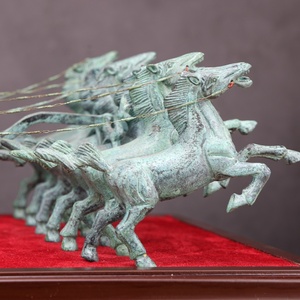 Jingciren Boutique Emperor Driving Six Carriages All Copper Ornaments Craft Collectibles Antique Bronze Crafts Home Ornaments - Product Image 4