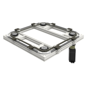 نظام ناقل دائري دقيق من نوع KNK مع سكة توجيه مستطيلة وسلسلة مؤشرة، ناقل حركة منحني - Product Image 1