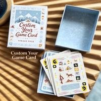 Jeu de cartes portable personnalisé pour couples avec boîte rigide et bordure dorée – Cadeau familial divertissant pour occasions romantiques