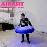 Costume de boule transparente gonflable à LED, bulle gonflable, ballon de neige pour costume d'adulte