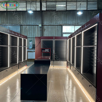 Neuer Glas-Displayständer mit LED-Beleuchtung für Slatwall-Schränke zum Aufhängen von Handy-Zubehör, Handy-Präsentationstheke