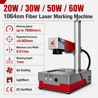 Machine de marquage laser à fibre miniature CKMACHINE pour le marquage de boutons métalliques, d'aluminium, de tuyaux en PVC, de puces électroniques et de codes de date