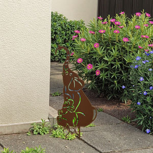 Chic Retro <span class=keywords><strong>Elefante</strong></span> Jardín Estacas decorativas Elegante adorno de hierro para exteriores-para su jardín - Product Image 6