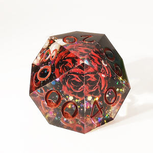 2025 בסגנון חדש קצה חד שחור ואדום ורד שקוף סט סט קוביות משחק - Product Image 4