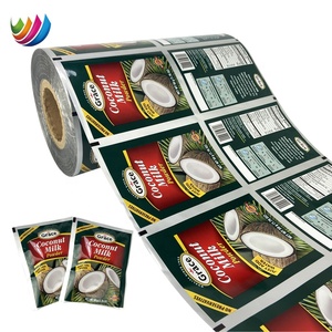 Harga pabrik food grade plastik Bopp metal aluminium foil sachet kemasan roll film untuk tepung kelapa bubuk