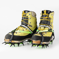 Crampons en acier BRS-S1B avec 14 dents courtes, résistants au froid, imperméables, en TPU, pour bottes et chaussures de randonnée, pour situations d'urgence