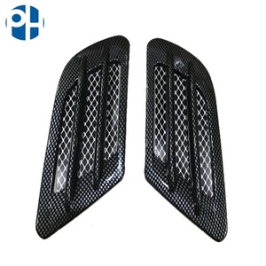 2x <span class=keywords><strong>Auto</strong></span> Laterale <span class=keywords><strong>In</strong></span> Fibra di <span class=keywords><strong>Carbonio</strong></span> Air Vent Copertura Foro di Aspirazione Condotto di Flusso Grill Autoadesivo Della Decorazione - Product Image 2