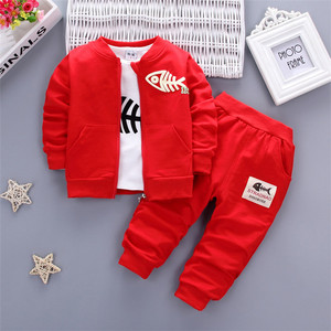 3 Pieces <strong>Boys</strong> Clothing Set Autumn Spring <strong>Shirt</strong> +Zipper Coat +Pants Fish Printing Baby <strong>Boy</strong> Clothing Fall <strong>Kids</strong> Clothes Sale - Product Image 3