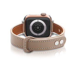 Ivanaze-Correa de cuero fino para Apple Watch, correa de 38, 40 y 41mm, colorida, para iWatch SE <span class=keywords><strong>7</strong></span>/6/5/4/3 - Product Image 5