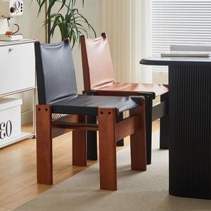 北欧モンクチェアシンプルなソリッドパインウッドバックレストモダンダイニングチェアホームWabi-SabiスタイルWabi-Sabiチェアホーム家具 - Product Image 6