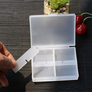 Mini Medicine Box With Six Compartments Detachable Dividers Portable Travel Pill Storage Case White Solid Color LKL 030 - Product Image 4