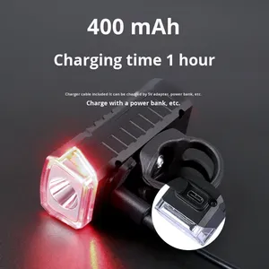 <span class=keywords><strong>Luz</strong></span> Delantera para <span class=keywords><strong>Bicicleta</strong></span> de Alta Luminosidad con Tres Modos y Batería Recargable para Ciclismo Nocturno en Montaña y Carretera - Product Image 4