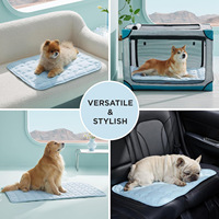 Coussin rafraîchissant rectangulaire lavable pour animaux de compagnie, en fibre, Q Max 0.5, pour cage à chien, protection de siège de voiture