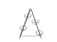 Fournitures de jardin Plante Triangle Fer Stand Unfold Plantée Fleur Coconut Fiber Pot Balcon Décor Metal Flower Pot Stand
