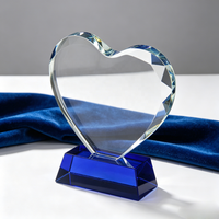 Fabricant de trophées en cristal en forme de cœur, trophées personnalisés, récompenses en cristal en forme de cœur, plaque vierge, trophée en verre, récompenses en cristal, souvenir
