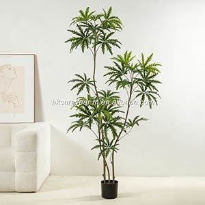 Árbol Artificial de Pavo Real Grande en Maceta, Dizygotheca Nórdica, Follaje Artificial para Interiores, Hogar, Oficina, Jardín, Acción de Gracias, Boda - Product Image 5