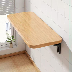 Juego de silla plegable de madera y mesa de comedor, encimera colgante de pared, estante de vino para espacios pequeños, habitaciones artesanales - Product Image 6