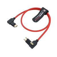 Cable de Transferencia de Datos y Energía Trenzado con Bloqueo USB-C Tipo C de Alvin's Cables para Monitor Blackmagic Pyxis/URSA Cine EVF/Micro Studio 4K