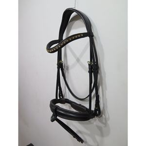 Bride en cristal anatomique à 5 rangées de haute qualité pour chevaux meilleur prix avec rembourrage doux - Product Image 3