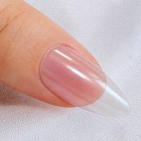 Faux ongles à presser en chrome, forme amande, avec perles et glaçage, style French Manucure, personnalisables avec logo, réutilisables, vente en gros