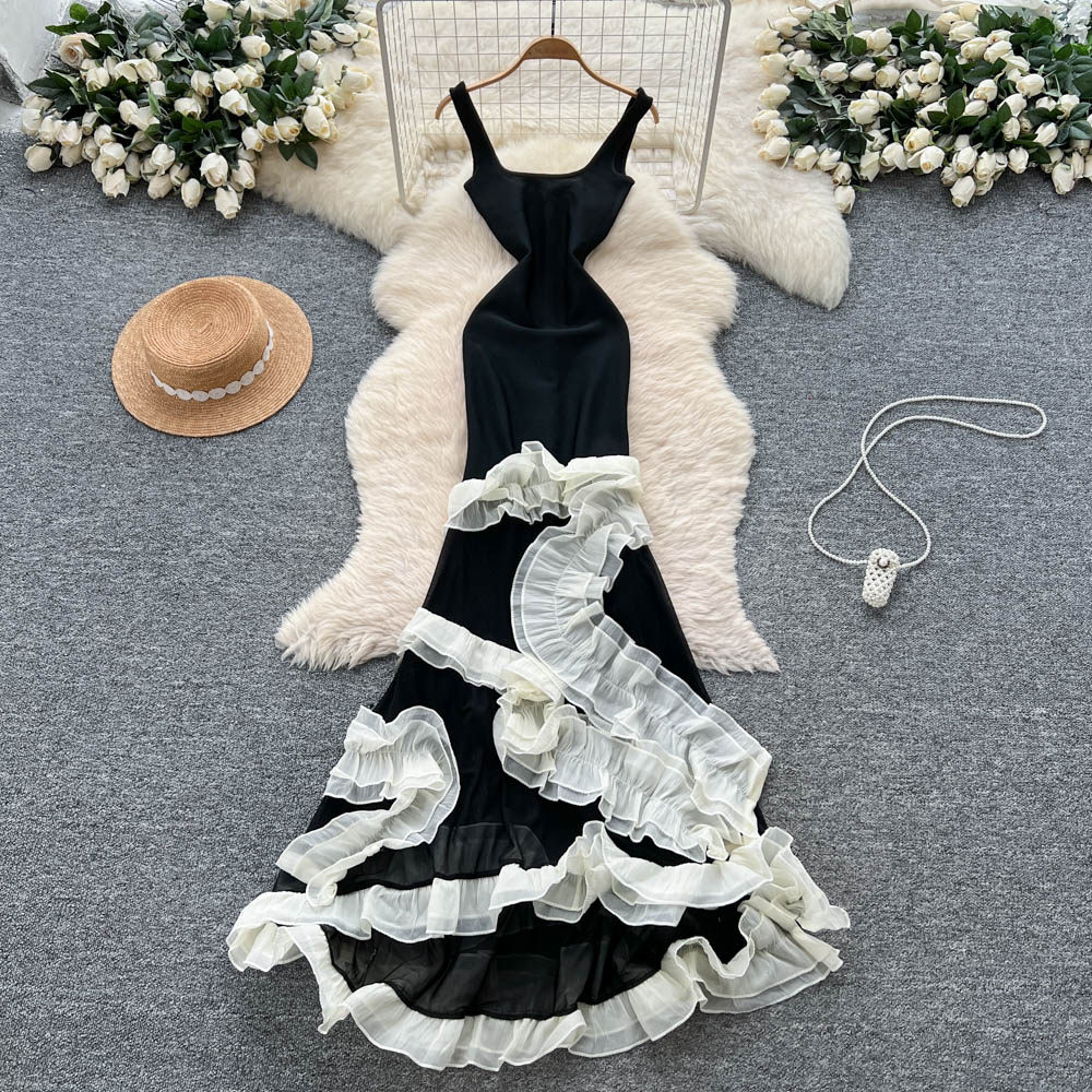 white christmas dresses Long Chiffon Pastel Prom Dress with Sheer-Lace Corset– PromGirl main image 0