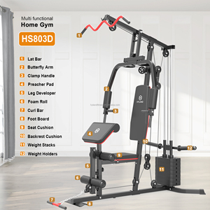 Estación de Gimnasio <span class=keywords><strong>Multifuncional</strong></span> de Alta Resistencia para Entrenamiento de Cuerpo Completo, Máquina de Fuerza Compacta 2 <span class=keywords><strong>en</strong></span> 1 de Doble Carga para Ejercicio <span class=keywords><strong>en</strong></span> Casa - Product Image 5