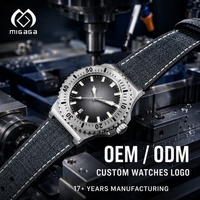 Montre personnalisée OEM pour homme, 41 mm, automatique, plongée, étanche 200 m, bracelet en toile lumineux, Reloj Hombre, fenêtre de date, montres mécaniques