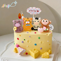 Diseño Personalizado al por Mayor, Caramelos de Gelatina Halal Hechos a Mano con Forma de Animales de Dibujos Animados, Decoración Comestible 3D para Pastel de Cumpleaños