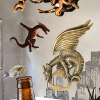 En gros Dragon Plat En Métal Bar Outil Unique Cadeau Décapsuleur pour Hommes Papa Mari pour la Fête Des Pères Fête D'anniversaire Fournitures