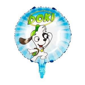 Nuevo Globo DOKI con Diseño de Perro con Gorro Verde, para Fiestas de Cumpleaños Infantiles, de Aluminio - Product Image 4