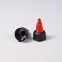 Capuchon à vis anti-déversement 24/410 28/410 Yorker Twist Top Cap pour applicateur de pointe d'huile de cheveux d'encre de tatouage avec doublure de joint d'induction thermique en feuille