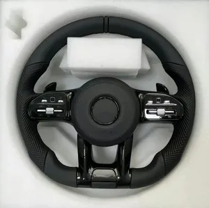 Auto Carbon Fiber Steering Wheel Fit For Mercedes-benz GLE GLK GLS W211 W204 W222 S500 A45 Steering Wheel Perforated Leather