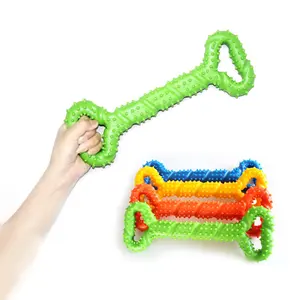 Jouets en tpe pour animaux de compagnie, anneau de traction de grande taille, entraînement des os du chien, mâcher, bâton résistant aux morsures, interactifs, barbelé,