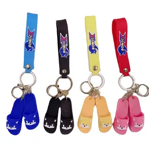 Xinxing Cross-border Slippers Silicone Keychains Poppy Doll Keychain Sports Sneakers Key chain Sonic Keychain