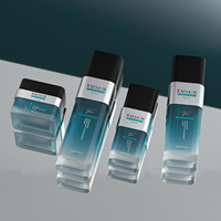 Ensemble de conditionnement cosmétique de luxe en verre, flacon pompe et pot carré neutre vide, 30g 50g 40ml 100ml 120ml