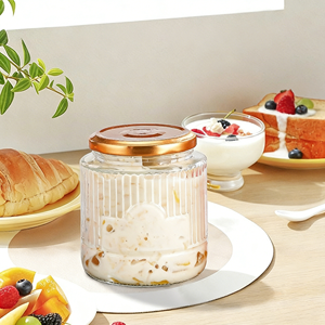 Vente en gros de pots à miel en verre à large ouverture, imprimés à l'écran, de différentes tailles (150 ml, 380 ml), pour aliments - Product Image 4