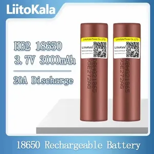 Xả cho các công cụ điện <span class=keywords><strong>lithium</strong></span> có thể sạc lại <span class=keywords><strong>Ion</strong></span> pin LiitoKala <span class=keywords><strong>HG2</strong></span> 18650 3000mAh 3.7V 25A 18650 tế bào khô và thông gió - Product Image 3