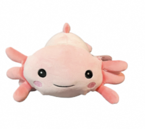 Peluche Axolotl rose de 13 pouces, impression numérique moderne, cadeau décoratif NYFY-1271, MOQ 100 - Product Image 1