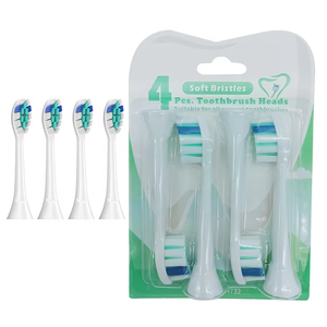 Têtes de brosse à dents électriques soniques YH732, lot de 4, remplaçables, avec poils en nylon Dupont, pour usage domestique - Prix de gros - Product Image 1