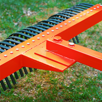 Nouveau GEMACH 1.2m 3 points paysage râteau à roche aménagement paysager extérieur jardinage tracteur attachable équipement de machines agricoles