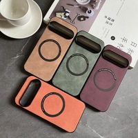 Compatible avec Pixel 9 Pro XL Phone Case Antichoc Google 8A Simple Business 7 Pro Retro Leather Texture 6A Magnetic Cover
