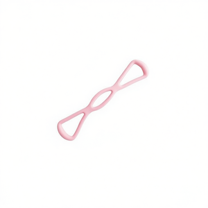 Pink TPE Figure-Eight Resistance <b>Exercise</b> <b>Band</b> - Product Image 3