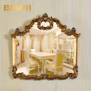Specchio da Parete Americano Vintage in PU con Design Speciale per <span class=keywords><strong>Soggiorno</strong></span>, Camera da Letto e Bagno, Specchio Decorativo da Consolle - Product Image 1